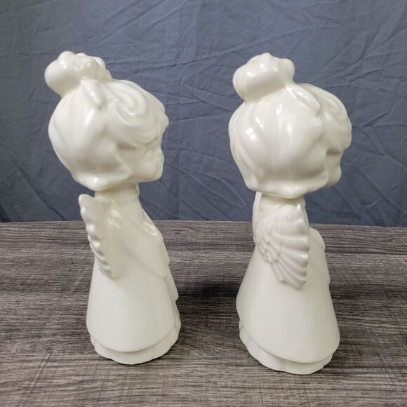 Ceramic‎ Ivory Worship Angel Set - Picture 4 of 11